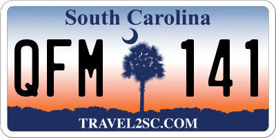 SC license plate QFM141