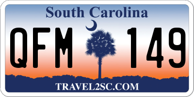 SC license plate QFM149