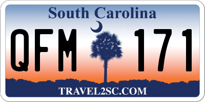 SC license plate QFM171