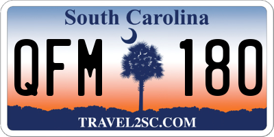 SC license plate QFM180