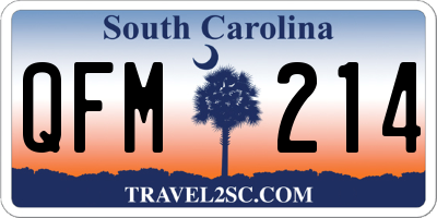 SC license plate QFM214