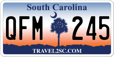 SC license plate QFM245