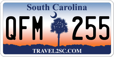 SC license plate QFM255