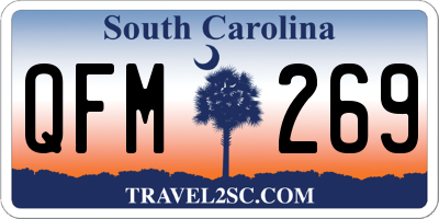 SC license plate QFM269