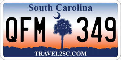 SC license plate QFM349