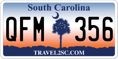 SC license plate QFM356