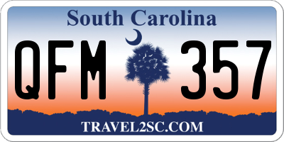 SC license plate QFM357