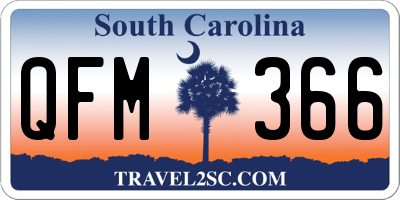 SC license plate QFM366