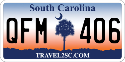 SC license plate QFM406