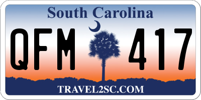 SC license plate QFM417