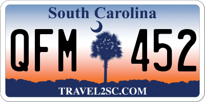 SC license plate QFM452
