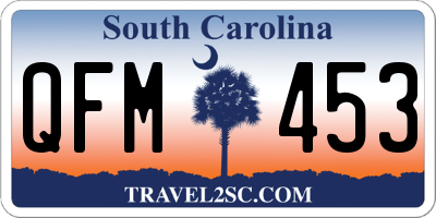 SC license plate QFM453