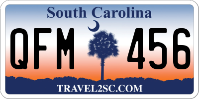 SC license plate QFM456
