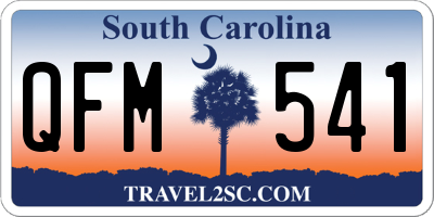 SC license plate QFM541