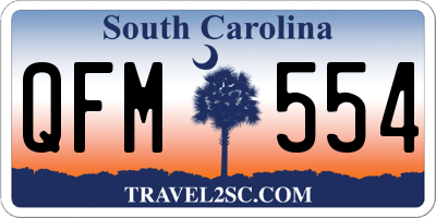 SC license plate QFM554