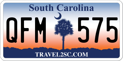 SC license plate QFM575