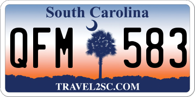 SC license plate QFM583