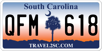 SC license plate QFM618