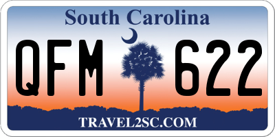 SC license plate QFM622