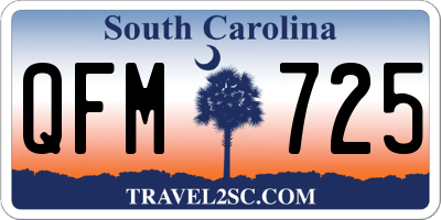 SC license plate QFM725