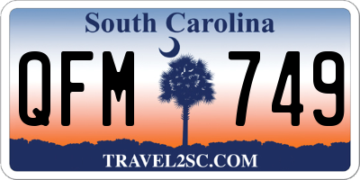 SC license plate QFM749