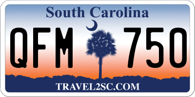 SC license plate QFM750