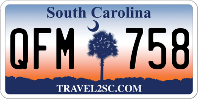 SC license plate QFM758