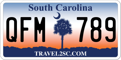 SC license plate QFM789