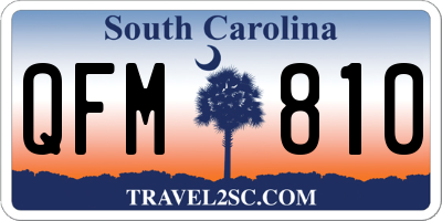 SC license plate QFM810