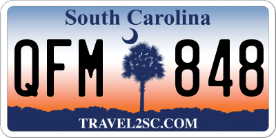 SC license plate QFM848