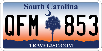 SC license plate QFM853