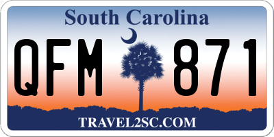 SC license plate QFM871