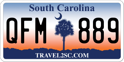 SC license plate QFM889