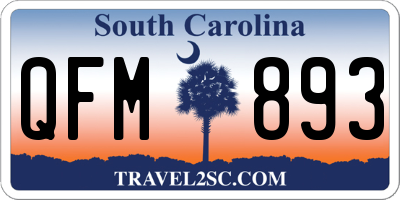 SC license plate QFM893