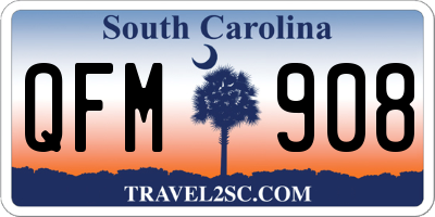 SC license plate QFM908