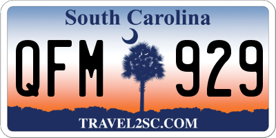 SC license plate QFM929