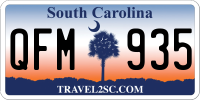 SC license plate QFM935