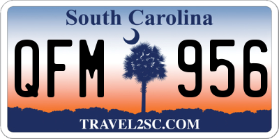 SC license plate QFM956