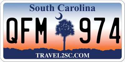 SC license plate QFM974