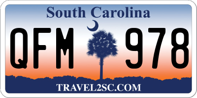 SC license plate QFM978