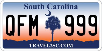 SC license plate QFM999