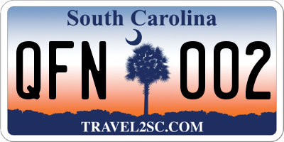 SC license plate QFN002