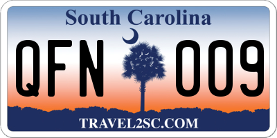 SC license plate QFN009
