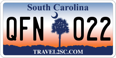 SC license plate QFN022