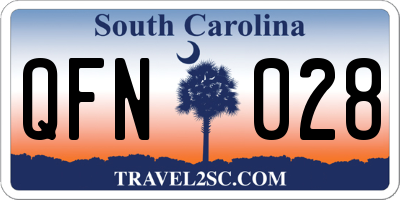 SC license plate QFN028