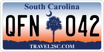 SC license plate QFN042