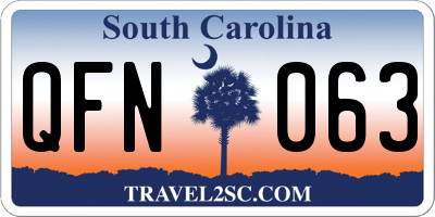 SC license plate QFN063