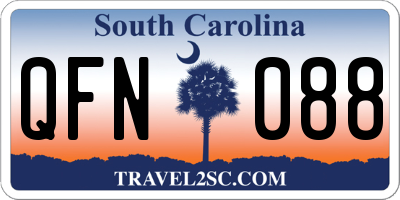 SC license plate QFN088