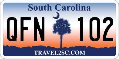 SC license plate QFN102
