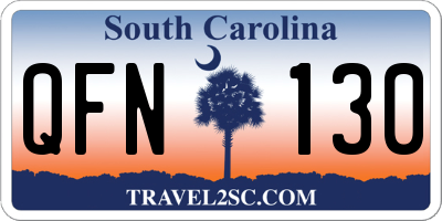 SC license plate QFN130